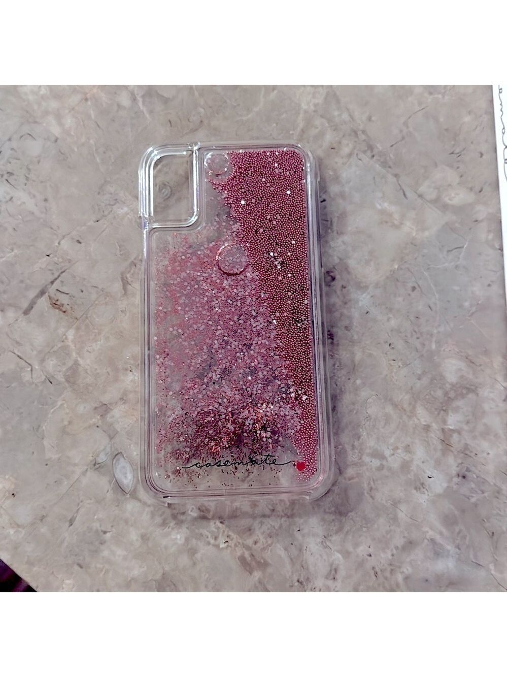 Case-Mate iPhone X XS Pink Glitter Waterfall Case NIB